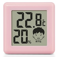 드레텍 디지털온습도계, 핑크, 1개