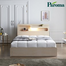 파로마 베이 베니스 LED 호텔 수납 침대 프레임(슈퍼싱글/퀸/킹), 03.킹 ODM0019 착불_메이플