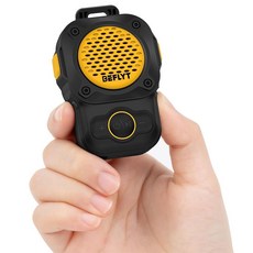 클립온 무선 블루투스 스피커 - IPX7 방수 10시간 재생 내장 마이크 - 달리기 하이킹 직장 및 야외용 초경량 웨어러블 스피커 (옐로우), 클립온 무선 블루투스 스피커 - IPX7 방수, 10시