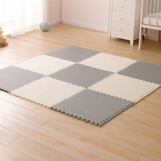 EVA폼 층간소음매트 놀이방매트 30x30x2.5cm 충격매트, 베이지