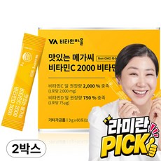 비타민마을 맛있는 메가씨 비타민C 2000 비타민D 3000, 180g, 2개