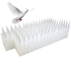 비둘기퇴치 버드스파이크, 6x30cm 화이트, 12개
