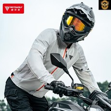 騎行服夏防摔賽車服戶外騎行透氣騎行服機車騎士服機車網眼透氣 馭風機車