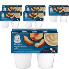 거버 어린이 요거트 블렌드 스낵 99g, 24개입, 복숭아(Peach)