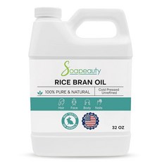 라이스 BRAN 오일 콜드 프레스 미 천연 제품 대량 구매 에센셜 얼굴 헤어 모이스처라이저 비누 용 캐리어 32단위온스, 32 Fl 단위oz Pack of 1, 946ml