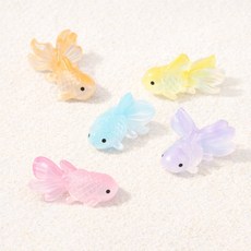 유진 관상용 어항 장식 야광 금붕어 모형 5개세트, 9세트