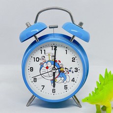 卡通哆啦A夢學生床頭鬧鐘，靜音超大聲，鍾錶超人計時器兩用，臺灣出貨, 1個, 4寸叮噹2