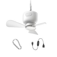智慧充電吊扇 450mm大直徑扇葉 12000mAh電池 3段風力 定時, USB插電款