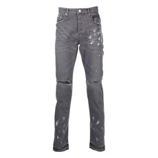 퍼플브랜드 디스트레스드 페인트 스플래터 슬림 핏 진