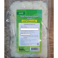 Loco 태국 뱀부슛 죽순편 죽순슬라이스 SOUR BAMBOO SHOOT SLICES, 500g, 1개