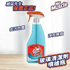 威猛先生 玻璃清潔劑噴槍瓶 去污防塵 淨亮無痕, 1個