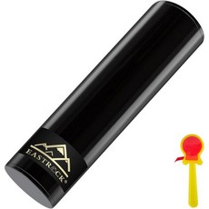 EASTROCK 스테인리스 스틸 실린더 쉐이커 타악기 리듬 라틴 전문 밴드 반주용 (블랙), 1개