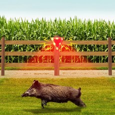 B 【狗吠】太陽能定時報警燈狗吠聲警示聲光報警動物驅趕器別墅農田果園戶外防水太陽能防盜警示燈, 1個, 定時風格【狗吠】,1 件