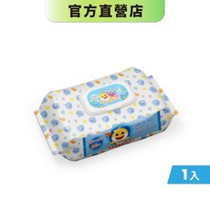 碰碰狐鯊魚寶寶嬰兒濕巾80抽/包 EDI逆滲透純水 不含酒精 溫和, 1個