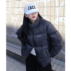매장정품 와키윌리 WACKY WILLY 립스탑 퀼팅 다운 숏푸퍼 블랙 WA2504DP03BK 350725