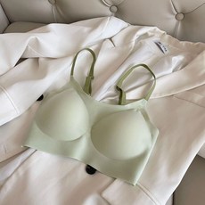固定杯無痕運動內衣 細肩帶撞色乳膠背心