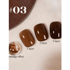 1-12개입 WS 크리스마스 네일 아이스 투명 토터스 앰버 젤 폴리시 있는 화이트닝 브라운 오렌지 살롱, 01 meiladehupo03