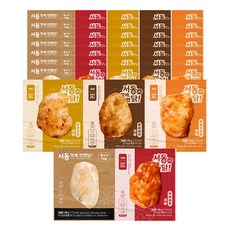 서동 맛에 반했닭 저당 닭가슴살 5종 혼합 (떡볶이8 + 양념치킨8 + 통구이마늘8 + 유린기8 + 왕갈비8), 100g, 40개