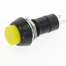 12pcs 2PIN 플라스틱 12mm 래칭/순간 푸시 버튼 스위치 PBS 11A 3A 250V 6 색 벨, 02 Momentary, 06 노란색
