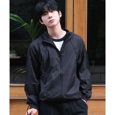 WMC UV 프로텍션 2WAY 시어드 후디드 자켓 BLACK