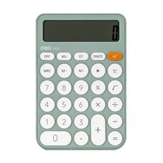 [델리] 파스텔 계산기 그린 EM124GR, 1개