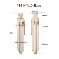 현대 호환 Verna I30 IX35 KD 원격 자동차 키 블레이드 기아 호환 리오 Spotage K2 K3 K5에 10Pcs HY20 TOY