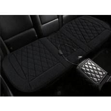 자동차 2열 열선 방석 12V 전기 온열 시트 겨울 엉뜨, 1개, 뒷좌석 긴 쿠션/블랙 플러시