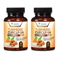 Nature's Nutrition 네이처스 뉴트리션 강황 커큐민 1950mg 60정, 2개