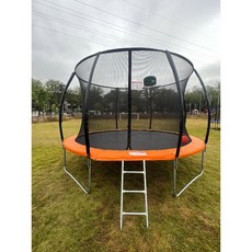 조립식 펜션 트램폴린 야외 방방이 놀이터 실외 운동 기구, 12피트 3.66m 구형+농구골대