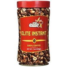Elite Instant Coffee 7 Oz (Case of 12) 엘리트 인스턴트 커피 7온스(12개들이 케이스), 200g, 1개, 1개입