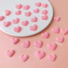 레드 러브 하트 모양 케이크 초콜릿 장식 (240개입) 식용 데코 발렌타인 생일 베이킹 꾸미기 세트 슈가 폰던트, 62. 실버 스몰 핑크 하트 60