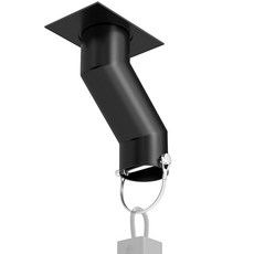 DIYIIRON 홈통 다운스파우트 연결 레인 체인 설치용 블랙 메탈 레인 체인 거터 어댑터, DIYIIRON 홈통 다운스파우트 연결 레인 체인 설치