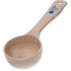 Carlisle FoodService Products Measure Miser 짧은 손잡이가 달린 플라스틱 계량 스푼 85g(3온스) 베이지, 1