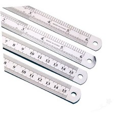 학용품 사무용 금속 측정 도구 눈금 표시 제도 공작 필수 휴대 간편, 1개