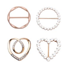 여성용 스카프 링 클립 의류 핀 셔츠 버클 스타일링 티셔츠 하트 4개 171497