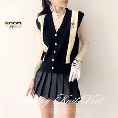 [순이야] S.여성 빅사이즈 레터링 베스트 니트 조끼