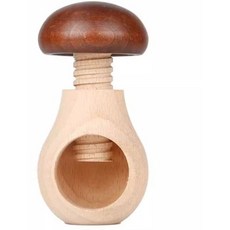 원목호두까기 견과류 까는 버섯모양 부수기 나무 호두망치 버섯형 껍질 벗기는 도구, 1개