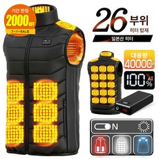 전기 발열베스트 온도조절 방한 베스트, 전기 발열 베스트+1.5M 연장 코드, 17구역 발열 블루 카모플라주