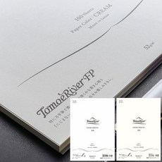 토모에리버 A4 루즈시트 낱장 100매 고급 만년필용 종이, SR-A4P-크림