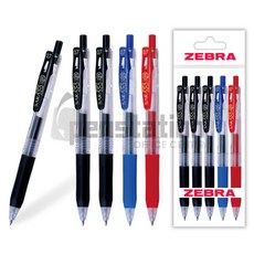 제브라 사라사 클립 중성펜 0.7mm 5개 세트, 사라사클립 0.7mm 블랙3개+블루1개+레드1개 세트