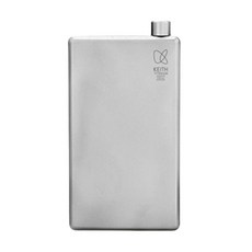 【野道家】Keith 鎧斯 Ti9307 鈦方形鈦酒壺 200ml - 輕量便攜，戶外品酒首選, 鈦金屬原色, 1個