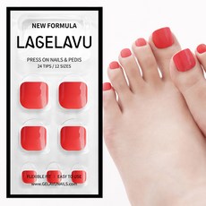 LAGELAVU 라젤라부 패디팁 국내 특허기술, 1개, 라젤라부 패디팁 08.오렌지레드