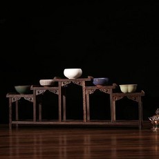 鷄翅木博古架中式小多寶閣茶具架 實木置物架 茶壺架擺件架展示架, 新五步（宅配）, 1個