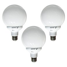 두영 LED 볼 전구 9.5W, 주광색, 3개
