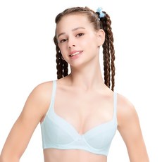 SWEAR 思薇爾 果然萌系列 A-E罩 軟鋼圈 素面 包覆 少女內衣 (雲水藍)