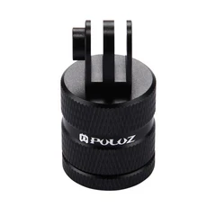 PULUZ 1/4 인치 나사 구멍 삼각대 마운트 CNC 어댑터 고프로 히어로 인스타 360 에이스/에이스 DJI 오스모, 01 검정색