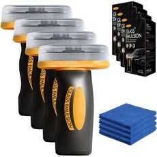 Fliwos 2025 휴대용 유리 유막 제거기 자동차 청소 브러시 앞유리용 다기능 투명한 가시성을 위한 도구 2, 4