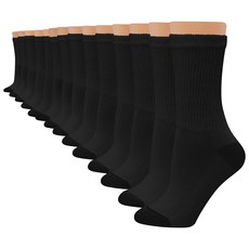 Hanes Womens Value Pack Crew Soft Moisture-wicking Socks Available In 10 And 14-packs Black -