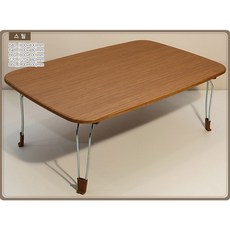 사각 좌식 접이식 간이테이블 밥상공부상찻상(640스틸), 체리