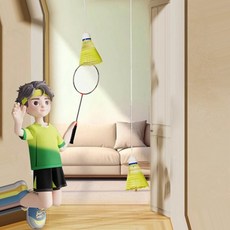 배드민턴훈련 실내 리턴 연습 돌아오는 셔틀콕 3개입